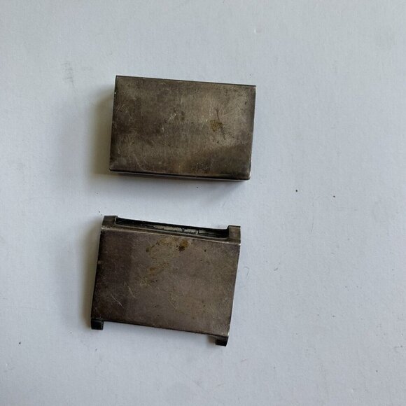 Vintage Sterling Silver Matchbox Holder Engraved "R" Pair of 2 23 grams - Picture 3 of 7